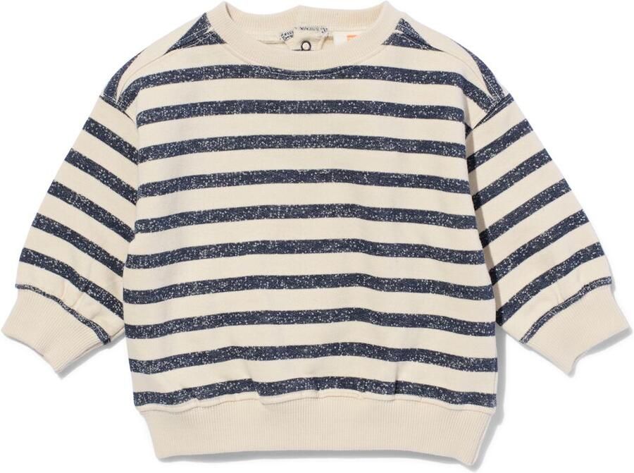HEMA Baby Sweater Strepen Ecru (ecru)