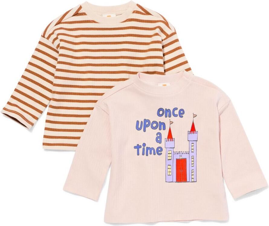 HEMA Baby T-shirts Rib Sprookje 2 Stuks Multi (multi) - Foto 2