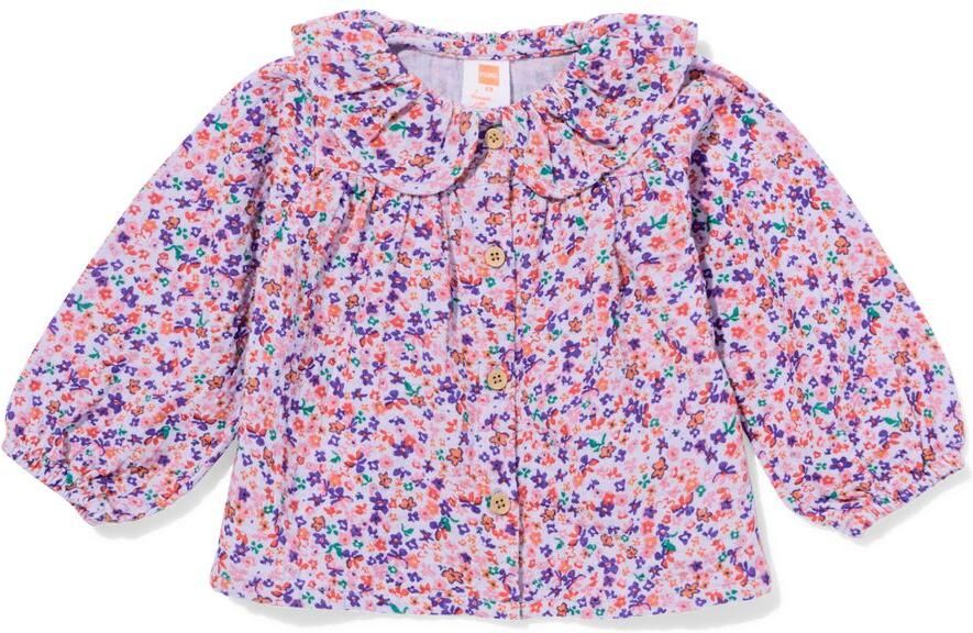 HEMA Babyblouse Bloemen Paars (paars) - Foto 2