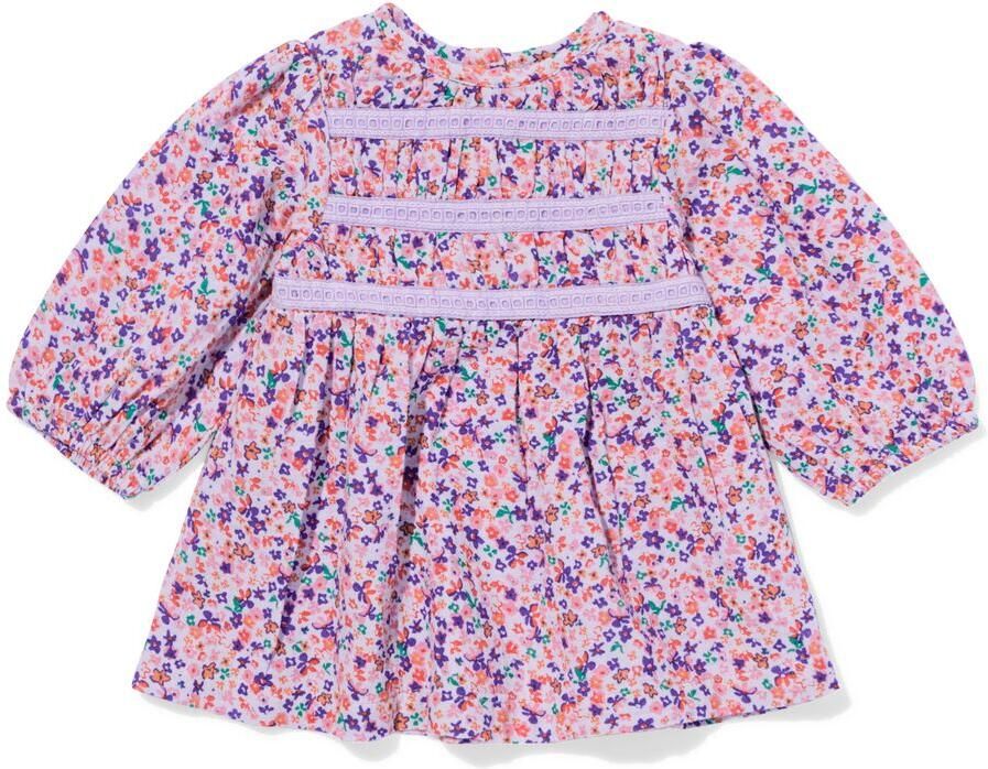 HEMA Babyjurk Mousseline Bloemen Paars (paars) - Foto 2