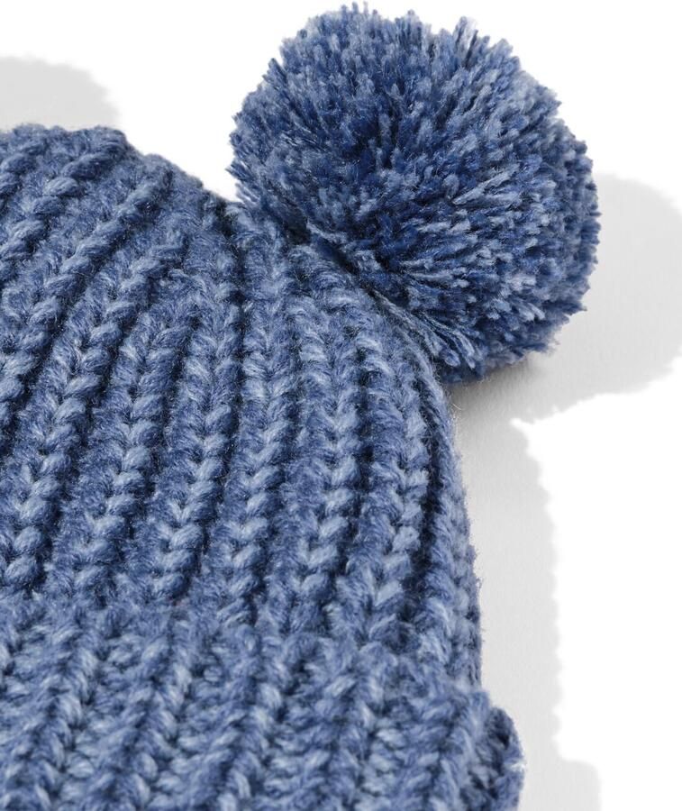 HEMA Babymuts Pompon Blauw (blauw) - Foto 2