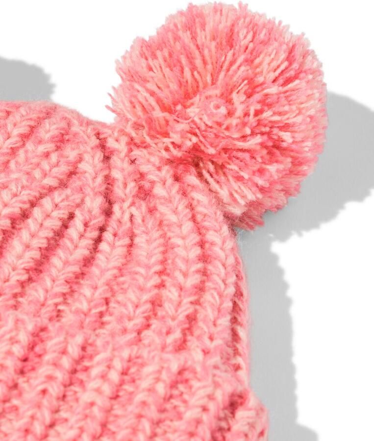HEMA Babymuts Pompon Roze (roze)