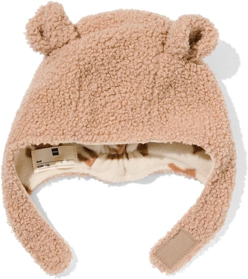HEMA Babymuts Teddy Met Oren Beige (beige) - Foto 2