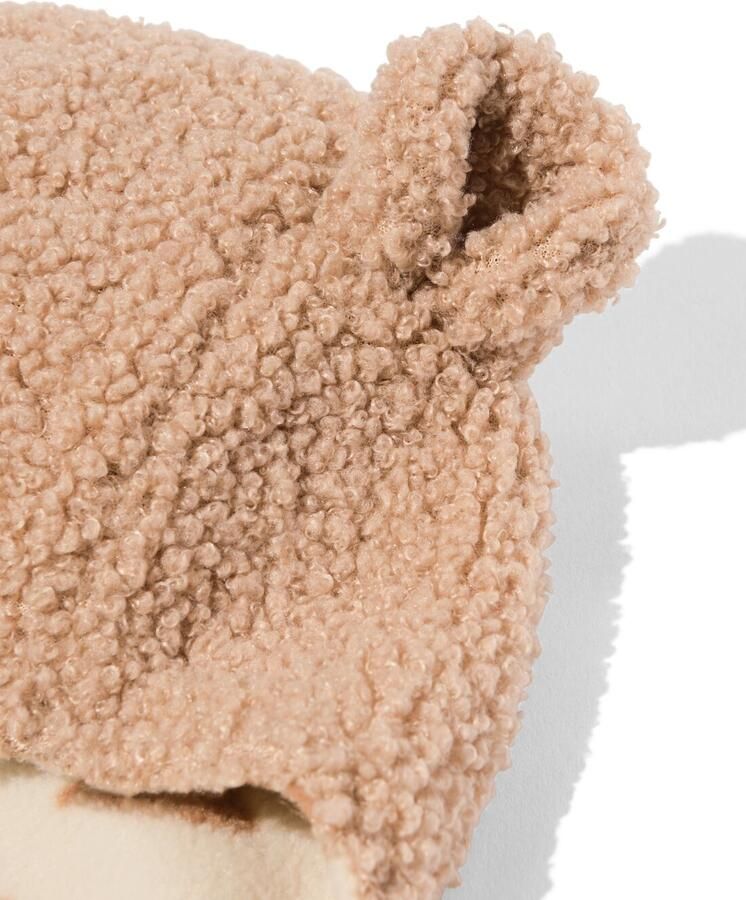 HEMA Babymuts Teddy Met Oren Beige (beige)
