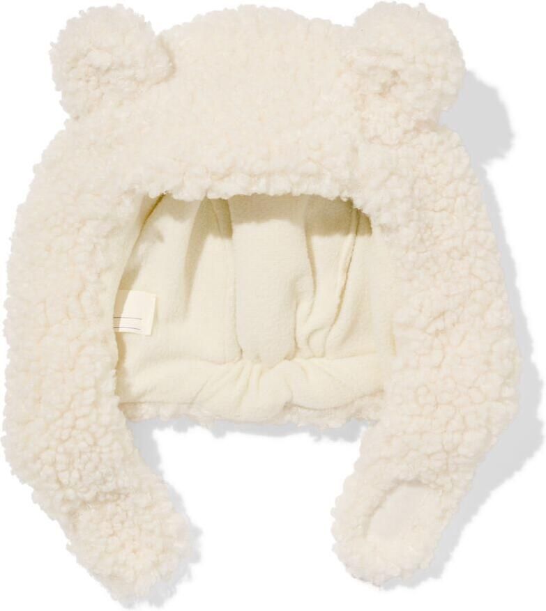 HEMA Babymuts Teddy Met Oren Wit (wit) - Foto 2