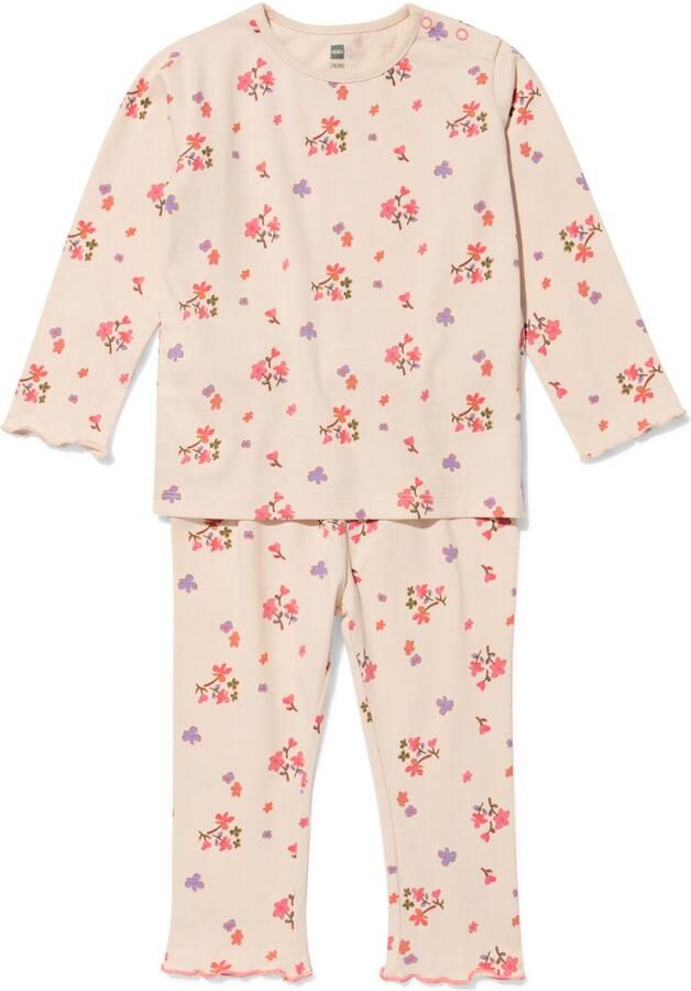 HEMA Babypyjama Bloemen Roze (roze) - Foto 2