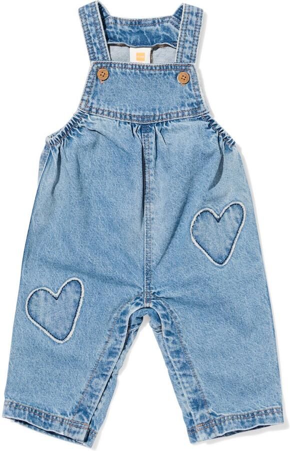 HEMA Babytuinbroek Denim Hartjes Denim (denim) - Foto 2