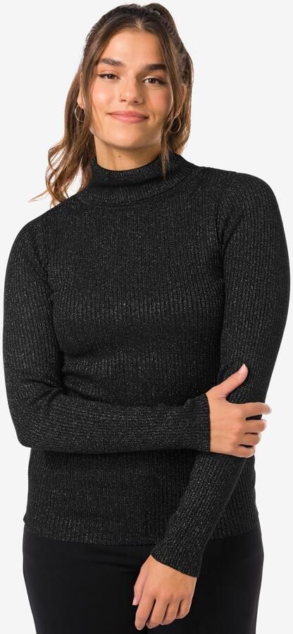 HEMA Dames Coltrui Nova Met Ribbels En Glitters Zwart (zwart) - Foto 4