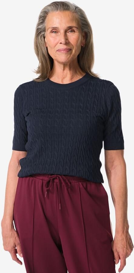 HEMA Dames Kabeltrui Fally Donkerblauw (donkerblauw) - Foto 2