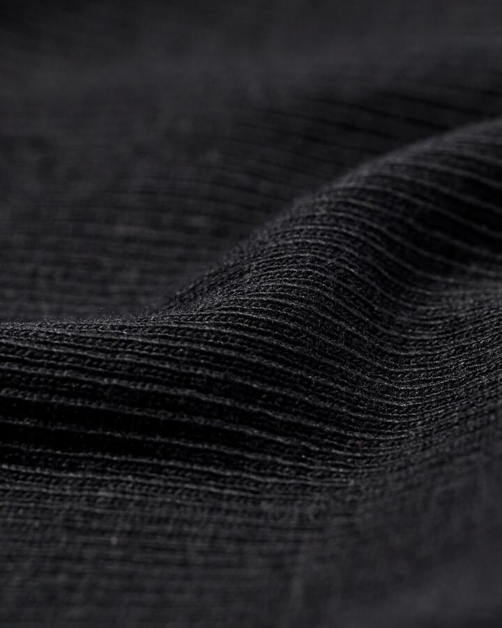 HEMA Dames T-shirt Clara Rib Zwart (zwart)
