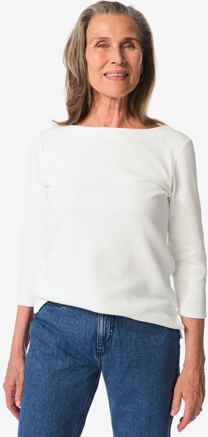 051 Dames T-shirt Kacey Structuur Wit (wit) - Foto 2