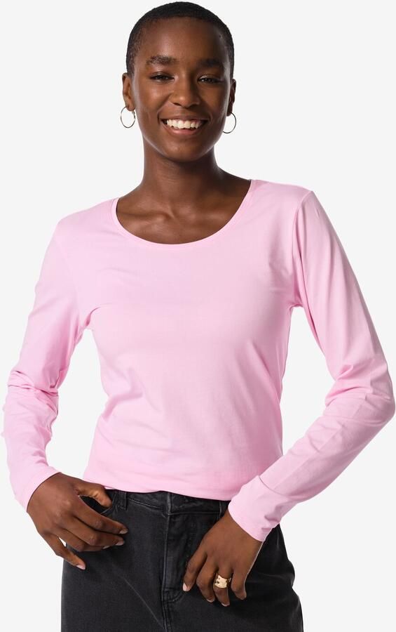 HEMA Dames T-shirt Basic O-hals Lila (lila) - Foto 2