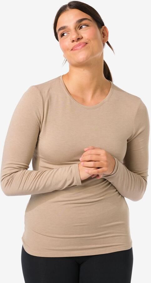 051 Dames Thermoshirt Beige (beige) - Foto 2