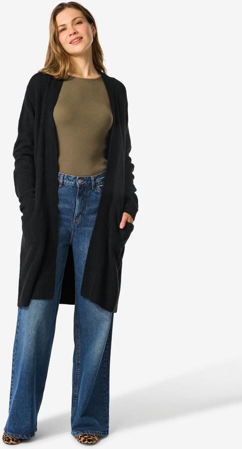 HEMA Dames Vest Lana Gebreid Zwart (zwart) - Foto 2