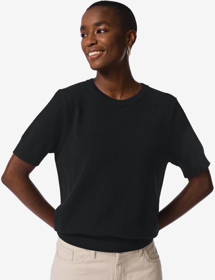 HEMA Damestrui Gebreid Fally Zwart (zwart) - Foto 2