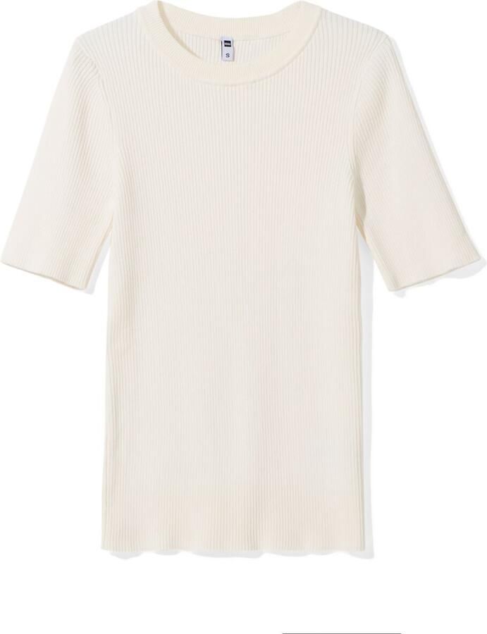 HEMA Damestrui Rib Wit (wit) - Foto 1