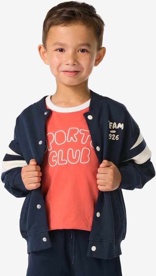 HEMA Kinder Baseballjack Donkerblauw (donkerblauw) - Foto 2