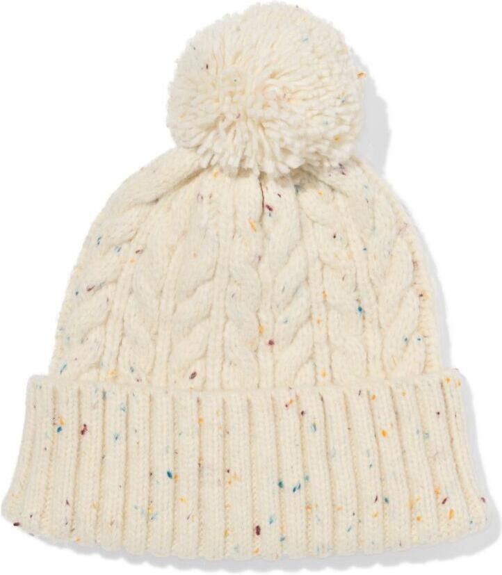 HEMA Kinder Beanie Pompon Crème Beige (beige) - Foto 2