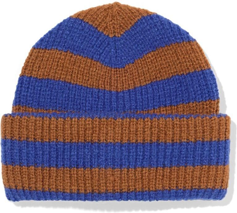 HEMA Kinder Beanie Strepen Bruin (bruin)