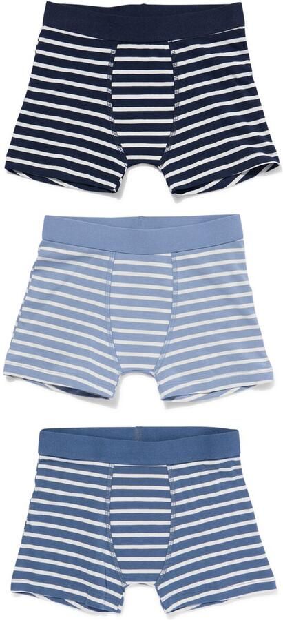 HEMA Kinder Boxers Stretch Katoen 3 Stuks Blauw (blauw) - Foto 2