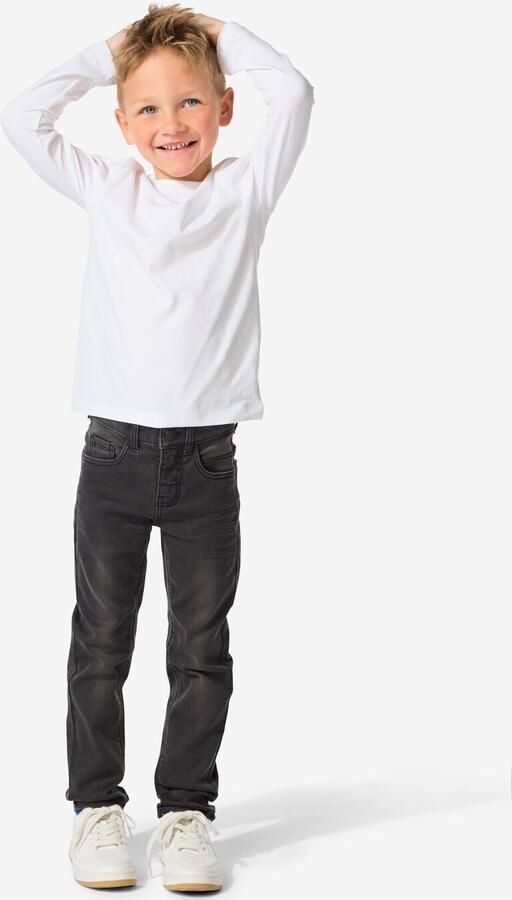 HEMA Kinder Broek Jogdenim Skinny Fit Zwart (zwart)