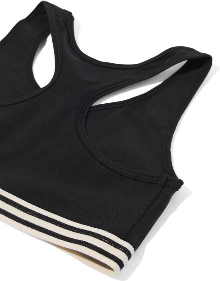 HEMA Kinder Croptops Stretch Katoen 2 Stuks Zwart (zwart)