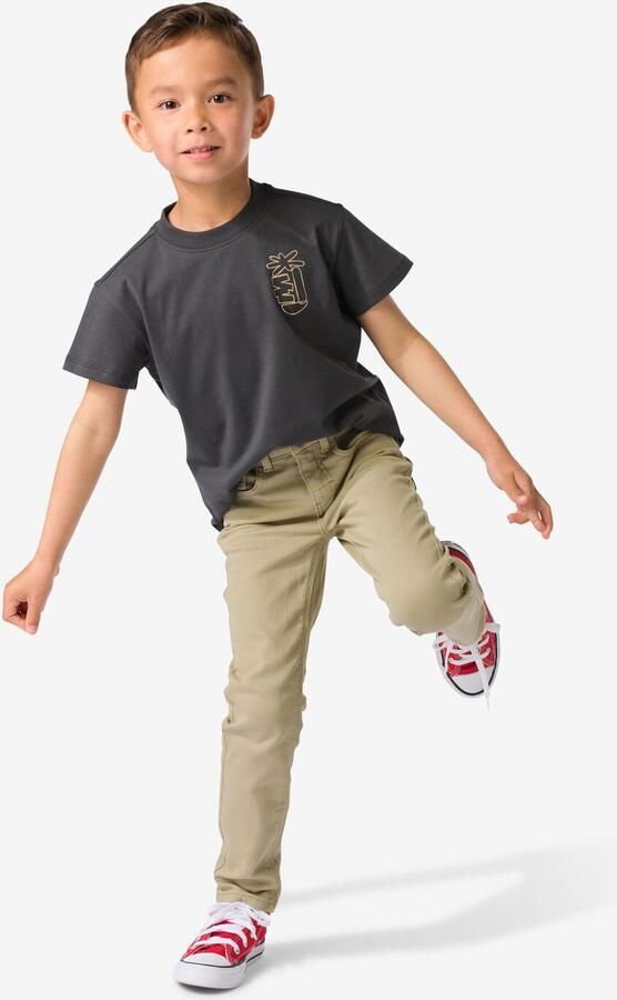 HEMA Kinder Jogdenim Skinny Fit Zand (zand)