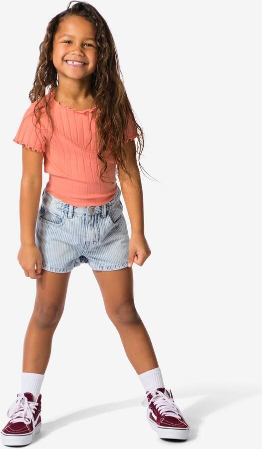 HEMA Kinder Korte Broek Strepen Lichtblauw (lichtblauw) - Foto 2