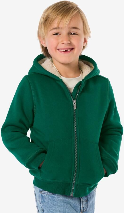 HEMA Kinder Sweatvest Groen (groen) - Foto 2