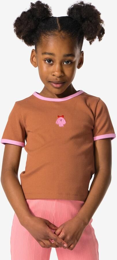 051 Kinder T-shirt Rib Hond Bruin (bruin) - Foto 2