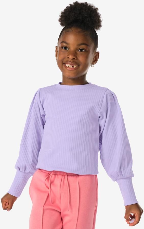 HEMA Kinder T-shirt Rib Lavendel (lavendel) - Foto 2