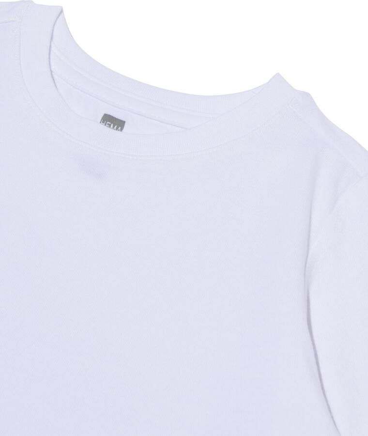 HEMA Kinder T-shirts Biologisch Katoen 2 Stuks Wit (wit) - Foto 3