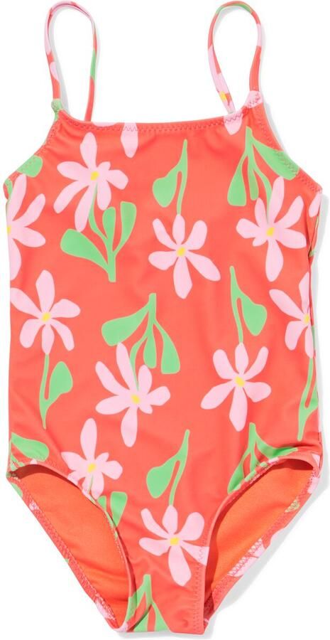 051 Kinderbadpak Bloemen Koraal (koraal) - Foto 2