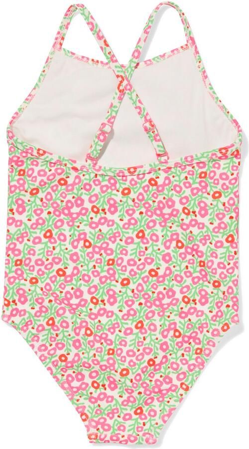 051 Kinderbadpak Bloemen Roze (roze)