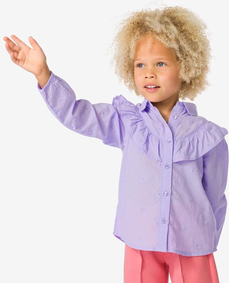 HEMA Kinderblouse Volant Lichtpaars (lichtpaars) - Foto 2