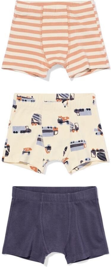 HEMA Kinderboxers Auto 3 Stuks Gebroken Wit (gebroken wit) - Foto 2