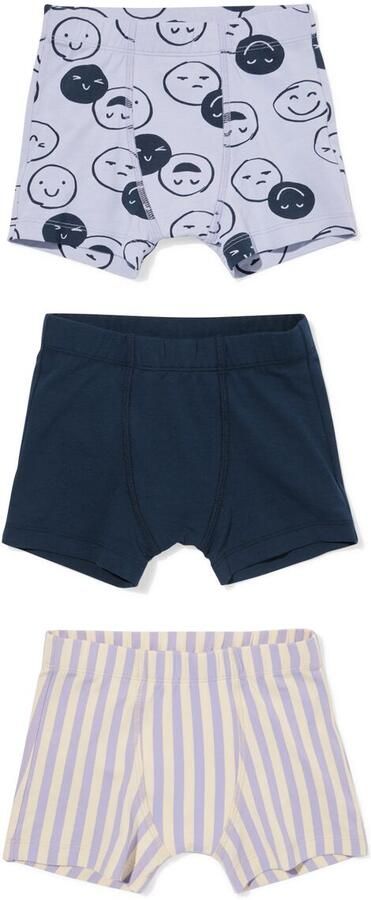 HEMA Kinderboxers Gezichtjes 3 Stuks Lila (lila) - Foto 2