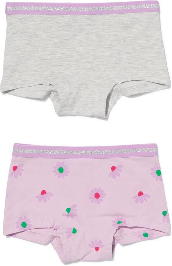 HEMA Kinderboxers Katoen stretch 2 Stuks Lila (lila) - Foto 2