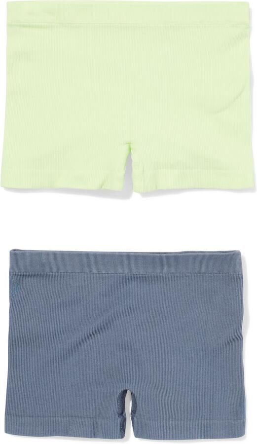 HEMA Kinderboxers Naadloos Rib 2 Stuks Lime (lime) - Foto 2
