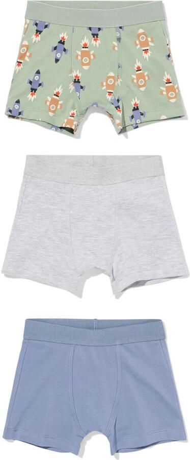 HEMA Kinderboxers Raket 3 Stuks Groen (groen) - Foto 2