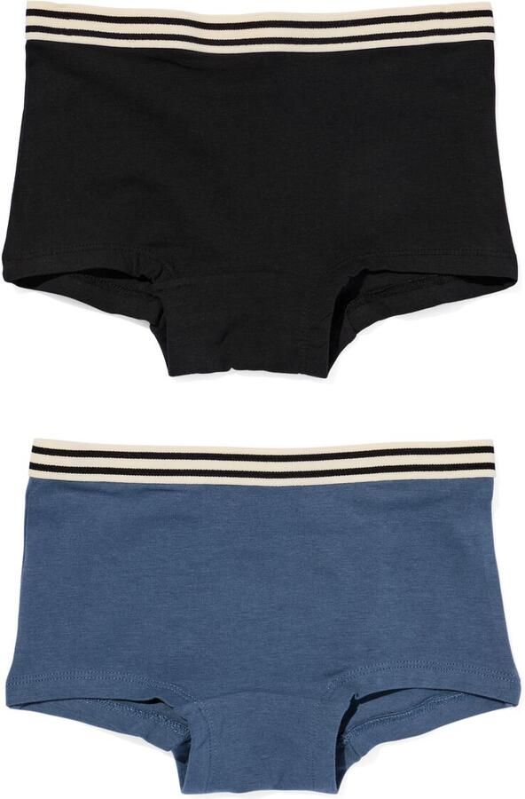 HEMA Kinderboxers Stretch Katoen 2 Stuks Zwart (zwart) - Foto 2