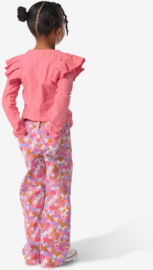 HEMA Kinderbroek Bloemen Ecru (ecru) - Foto 1