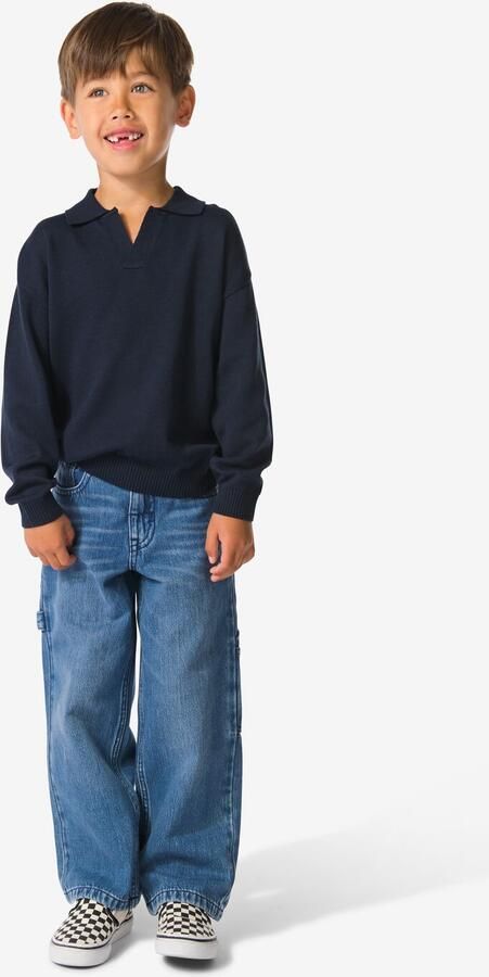 HEMA Kinderbroek Cargo Middenblauw (middenblauw)