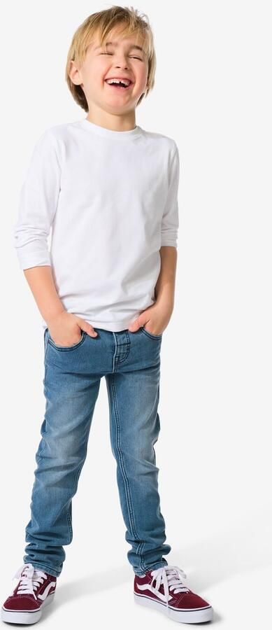 HEMA Kinderbroek Jogdenim Skinny Fit Middenblauw (middenblauw)
