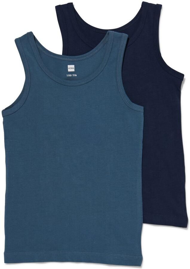 HEMA Kinderhemden 2 Stuks Donkerblauw (donkerblauw) - Foto 3