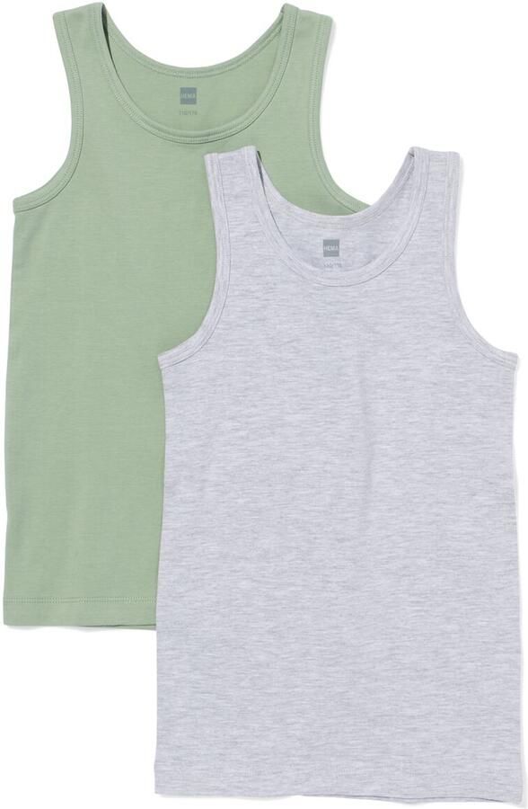 HEMA Kinderhemden 2 Stuks Groen (groen) - Foto 2