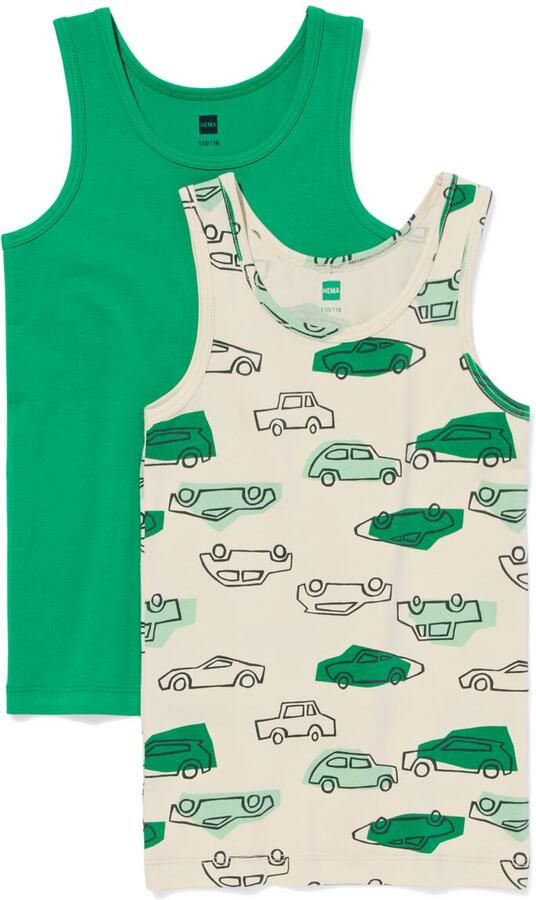 051 Kinderhemden Katoen Auto 2 Stuks Groen (groen) - Foto 2