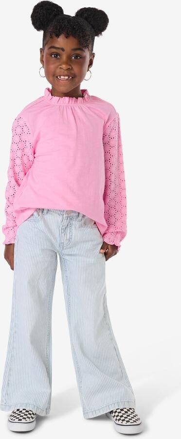HEMA Kinderjeans Bootcut Fit Strepen Lichtblauw (lichtblauw) - Foto 4