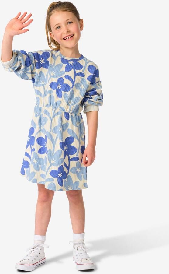 051 Kinderjurk Bloemen Blauw (blauw) - Foto 2