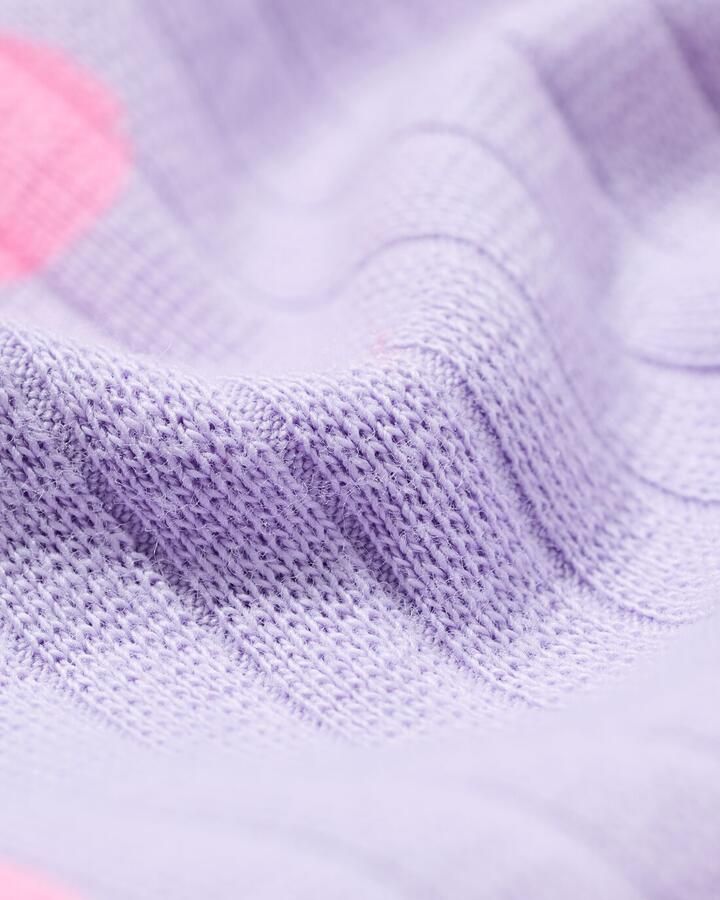 051 Kinderkledingset Rib Bloemen Lavendel (lavendel)